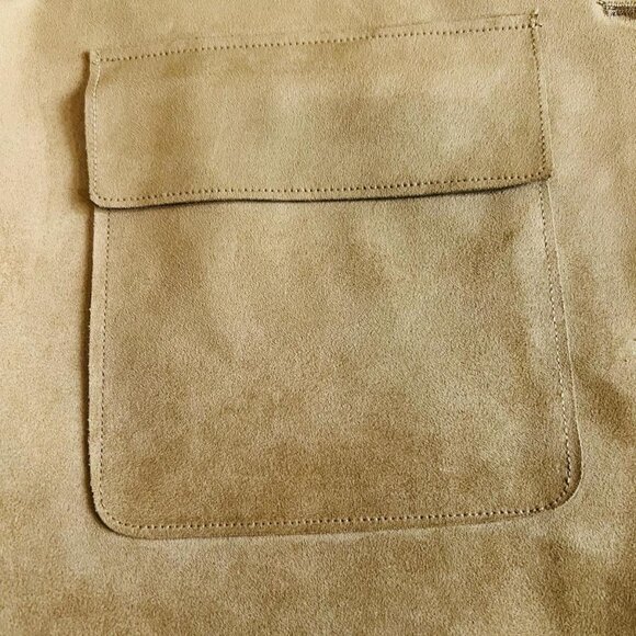 Faux suede jacket with pockets - Picture 5 of 11